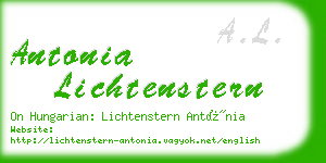 antonia lichtenstern business card